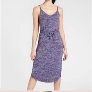 Athleta ‘Pose’ V-Neck Midi Dress in Heathered Purple Size Medium